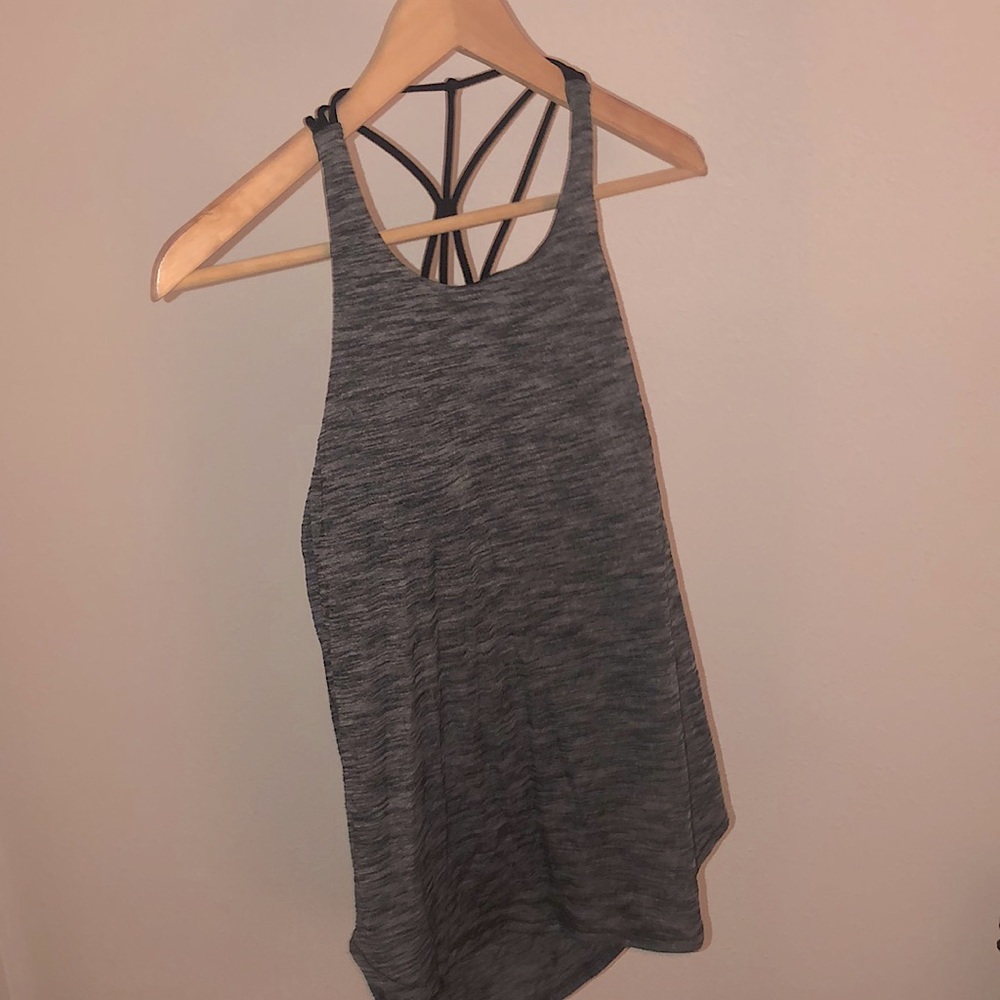 Lululemon heather gray/black Barre Tank